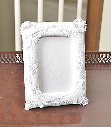 white lace picture frame, cotton picture frame,